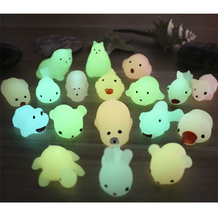 Soft Noctilucent Cartoon Animal Silicone Squishy Toy Fidget Hand Squeeze Pinch Toy - Cat-TVC ...