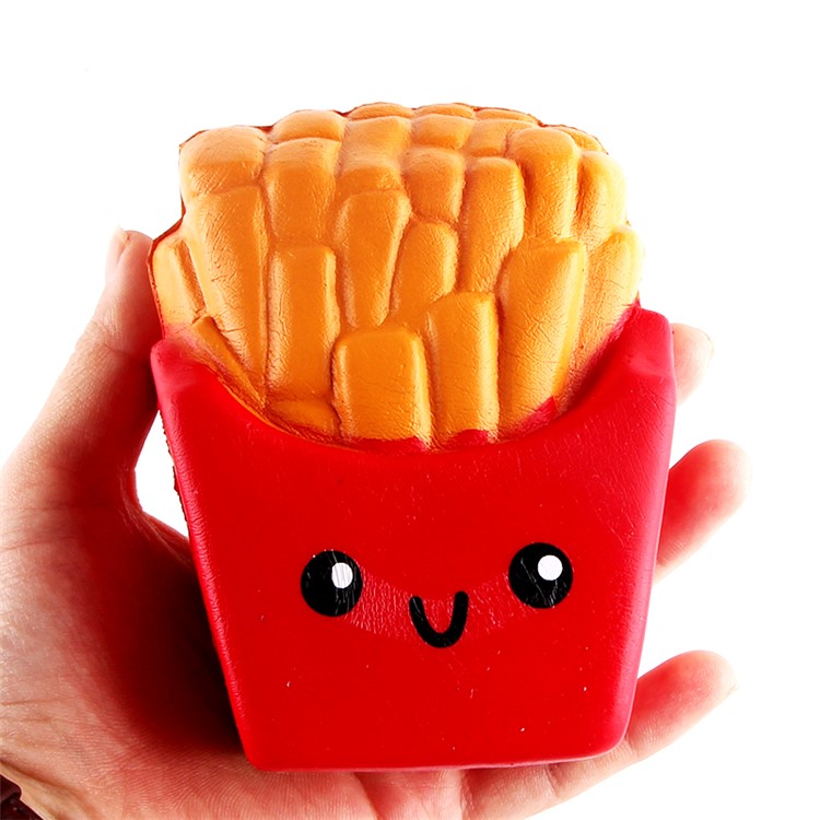 Elastic PU Stress Relief French Fries Reduced Pressure Squishy Toy - Red-1