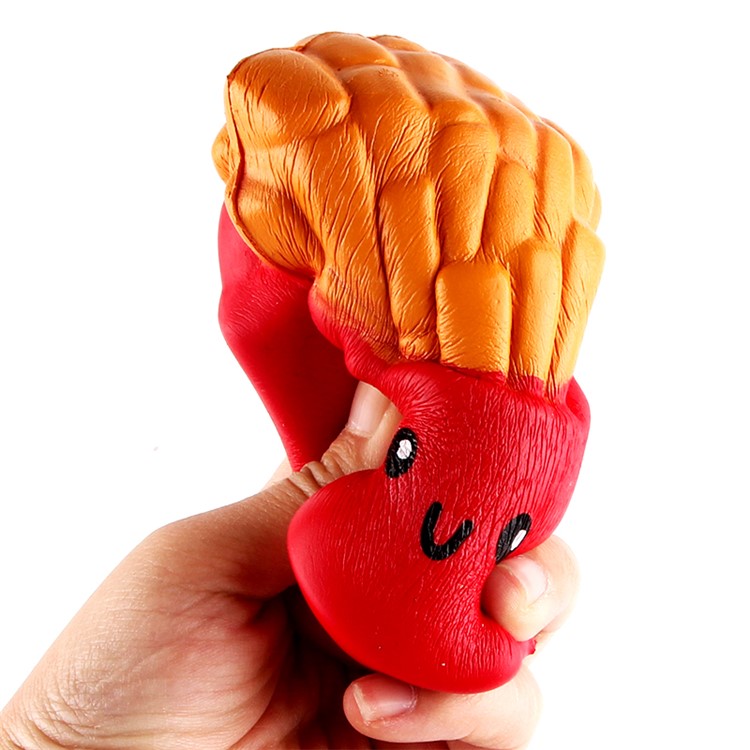 Elastic PU Stress Relief French Fries Reduced Pressure Squishy Toy - Red-2
