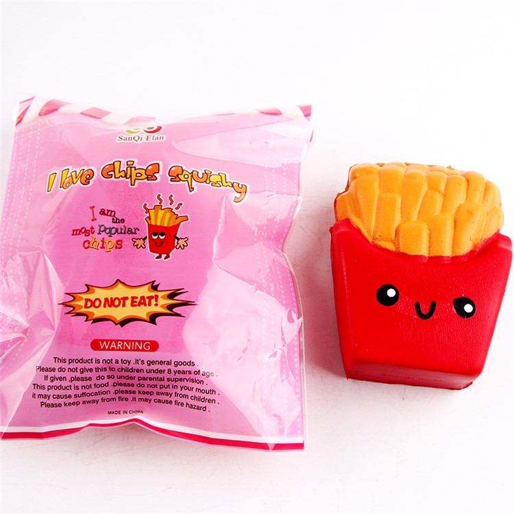 Elastic PU Stress Relief French Fries Reduced Pressure Squishy Toy - Red-4