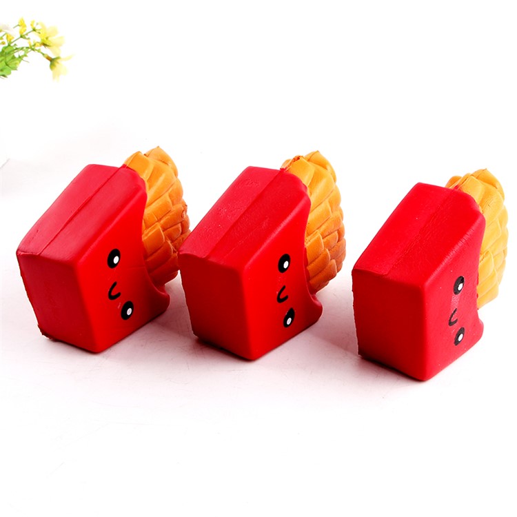 Elastic PU Stress Relief French Fries Reduced Pressure Squishy Toy - Red-5