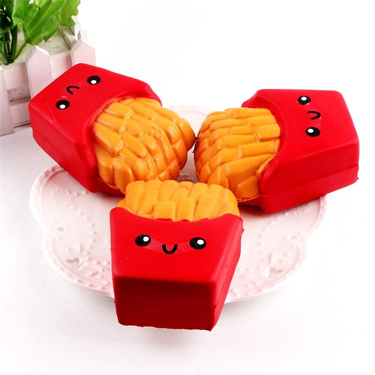 Elastic PU Stress Relief French Fries Reduced Pressure Squishy Toy - Red-6