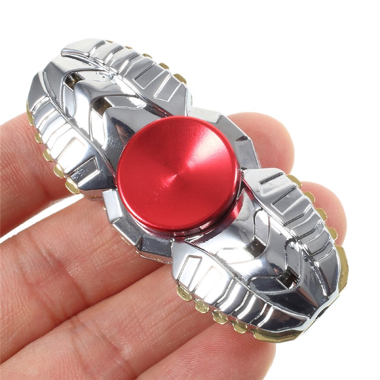 Ghost Pattern Fidget Spinner Fingertip Focus Gyro for Kids and Adults - Silver-6
