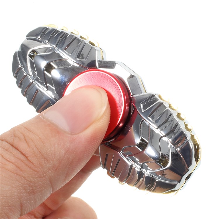 Ghost Pattern Fidget Spinner Fingertip Focus Gyro for Kids and Adults - Silver-7
