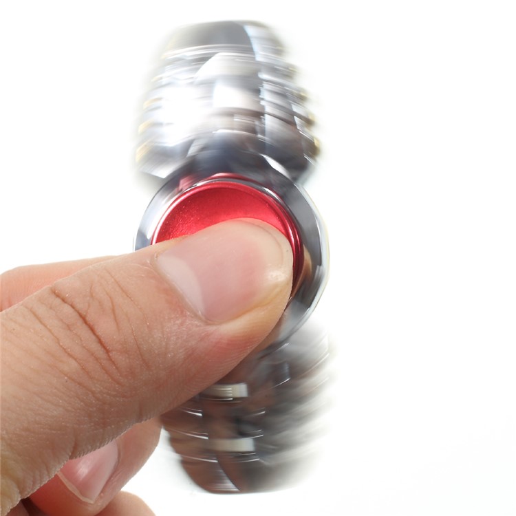 Ghost Pattern Fidget Spinner Fingertip Focus Gyro for Kids and Adults - Silver-9