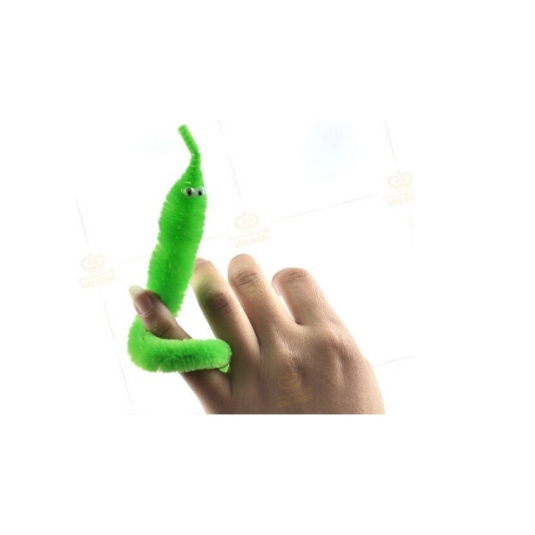 8 Pcs Magic Trick Twisty Plush Fuzzy Worm Cartoon Animals Kids Toys-3