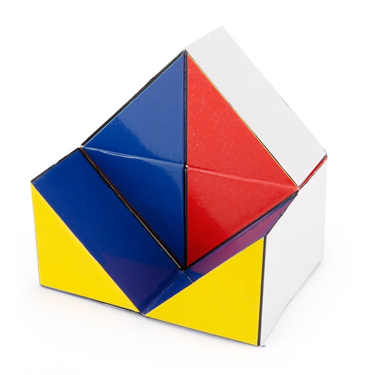 Stress Relief Combo Infinity Magic Cube with Triangular Accessory Inside, Size: 8x8x3cm-3