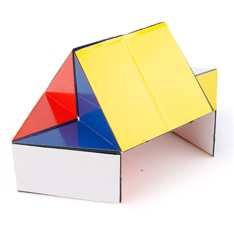 Stress Relief Combo Infinity Magic Cube with Triangular Accessory Inside, Size: 8x8x3cm-4