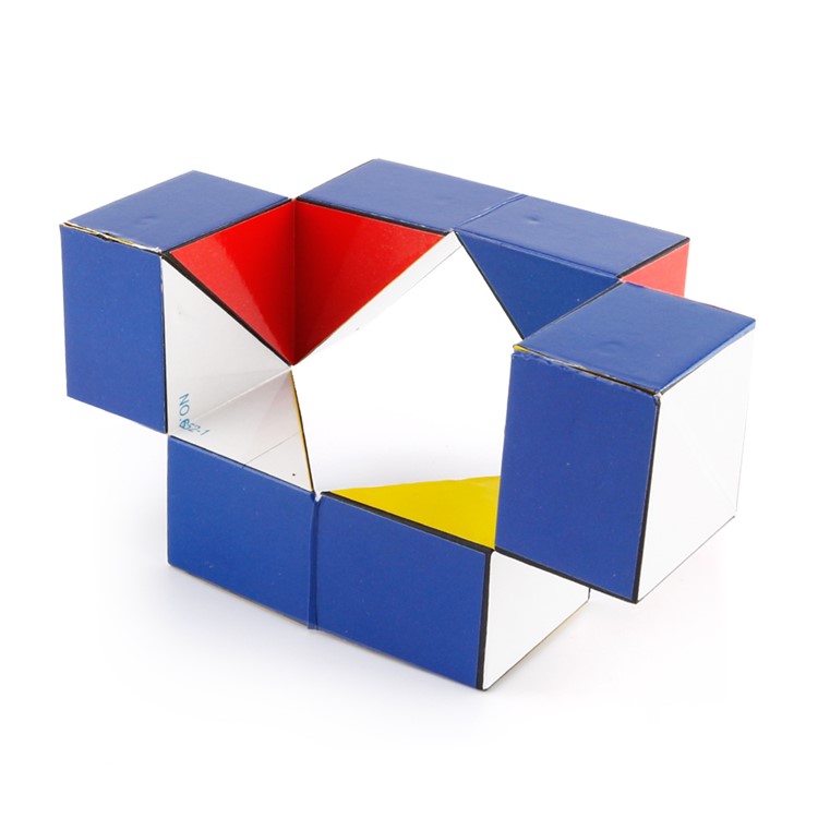 Stress Relief Combo Infinity Magic Cube with Triangular Accessory Inside, Size: 8x8x3cm-5
