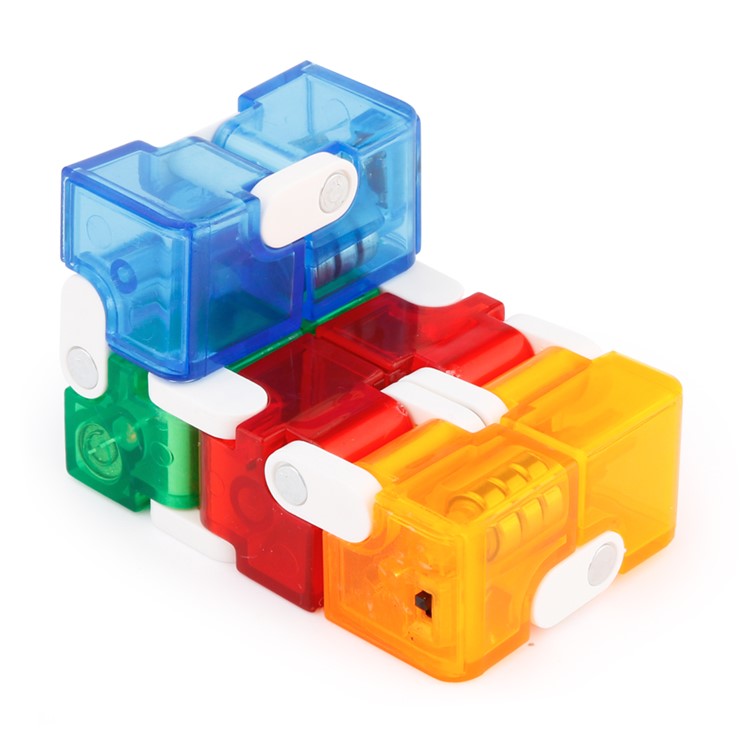 Colorful LED Infinite Cube Mini LED Magic Cube Fidget Infinite Cube for Stress Relief - Multi-color-1