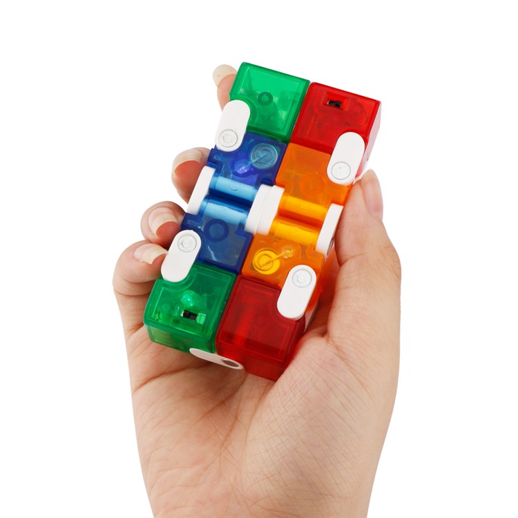 Colorful LED Infinite Cube Mini LED Magic Cube Fidget Infinite Cube for Stress Relief - Multi-color-3
