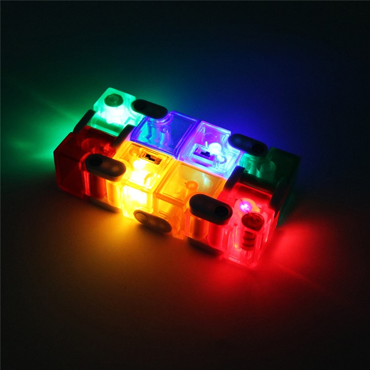 Colorful LED Infinite Cube Mini LED Magic Cube Fidget Infinite Cube for Stress Relief - Multi-color-5