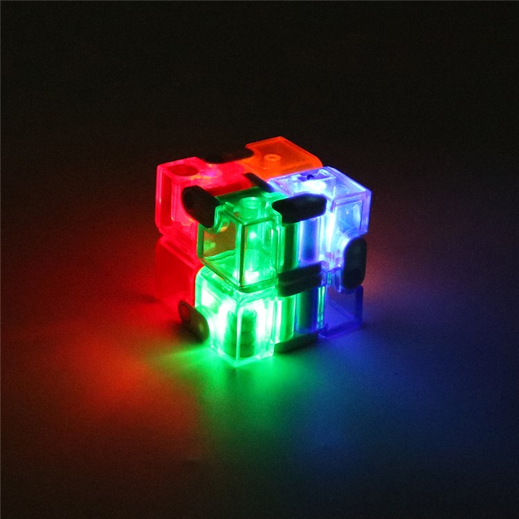 Colorful LED Infinite Cube Mini LED Magic Cube Fidget Infinite Cube for Stress Relief - Multi-color-6