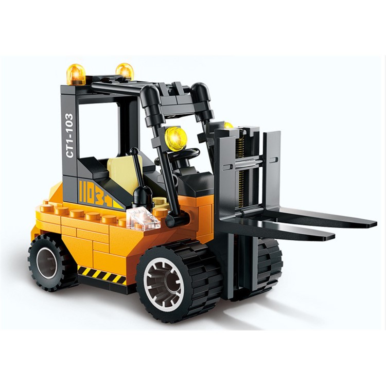 115Pcs/Set DIY Forklift Car Truck Construction Mini Educational Building Blocks Toys-4