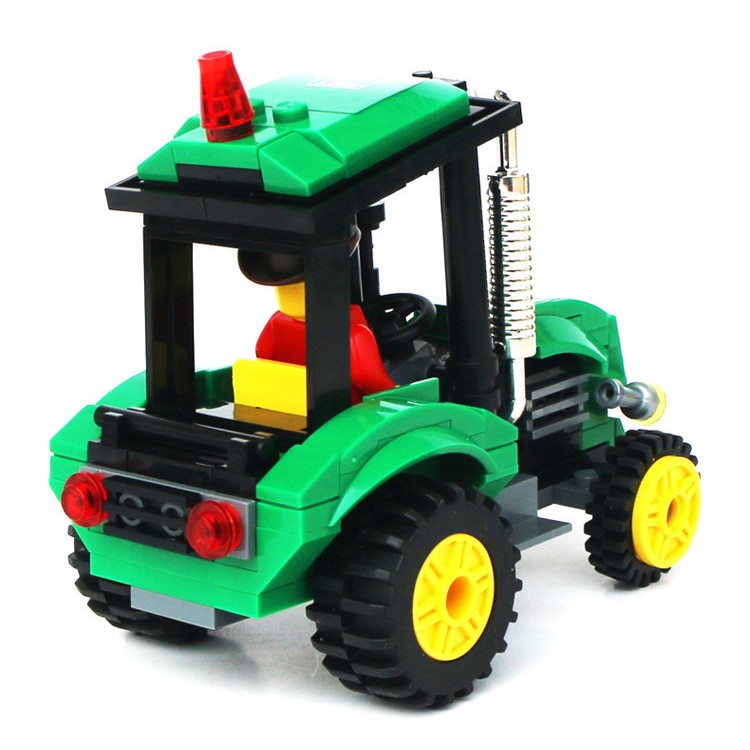 112Pcs/Set DIY Engineering Tractor Mini Educational Building Blocks Toys-2