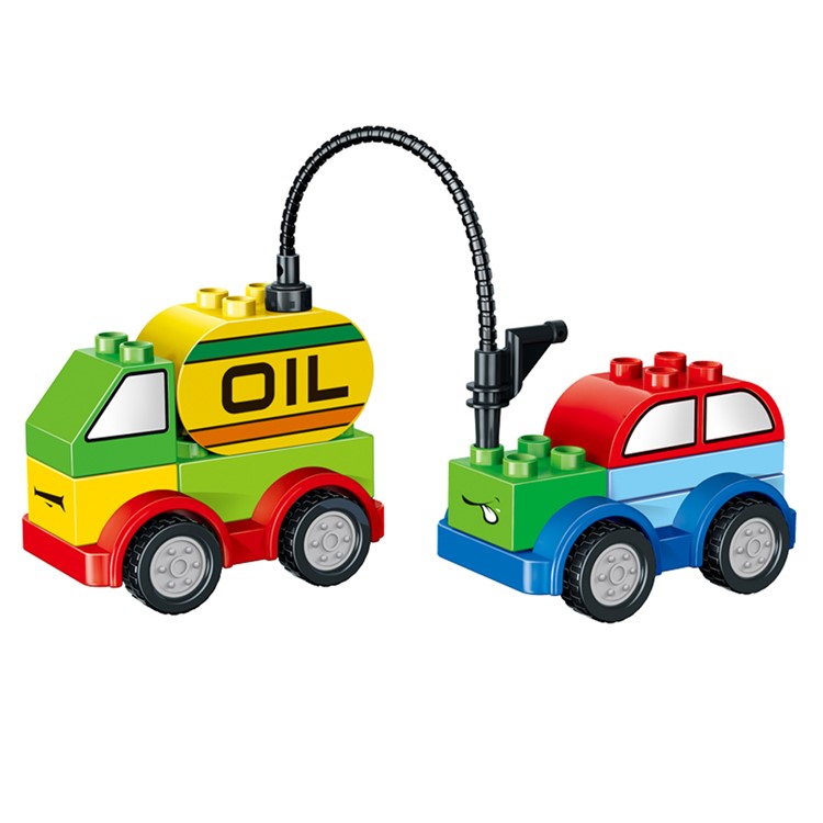 52pcs Creative Cars Variety of Car Story Big Size Building Blocks Bricks Baby Toy-3