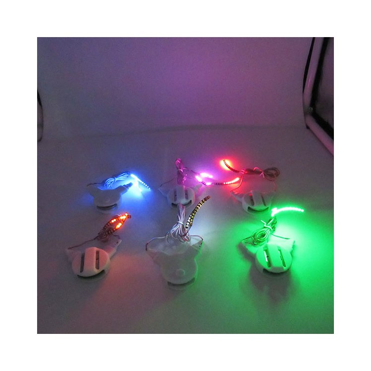 Halloween LED Strips False Eyelash Stickers 3D LED Lashes Waterproof Eye Makeup Lights - White-4