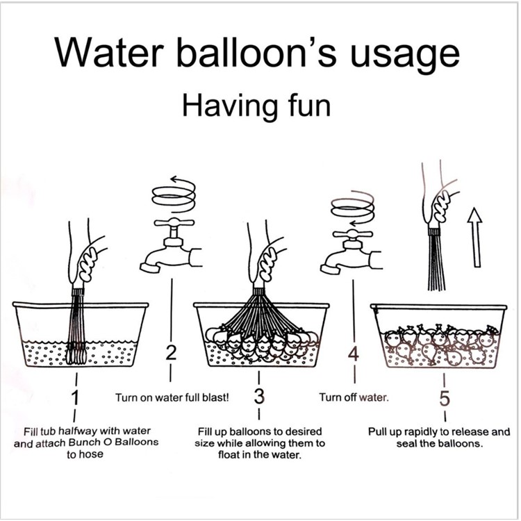 296Pcs/Set Bunch O Balloons Instant Water Balloons Magic Water Balloons - Multi-color-5