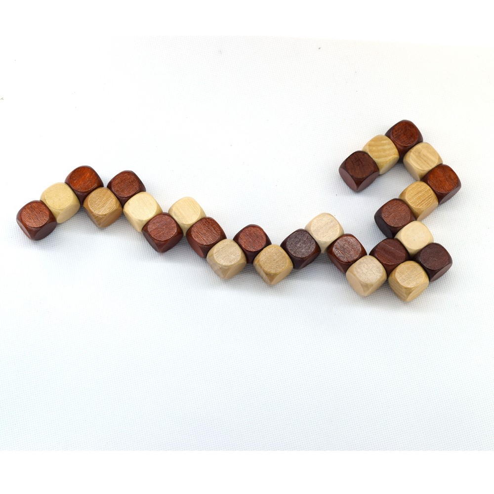 3D Wooden Puzzle Toy Magic Cube Delicate Kongming Luban Lock Puzzle Toy-3