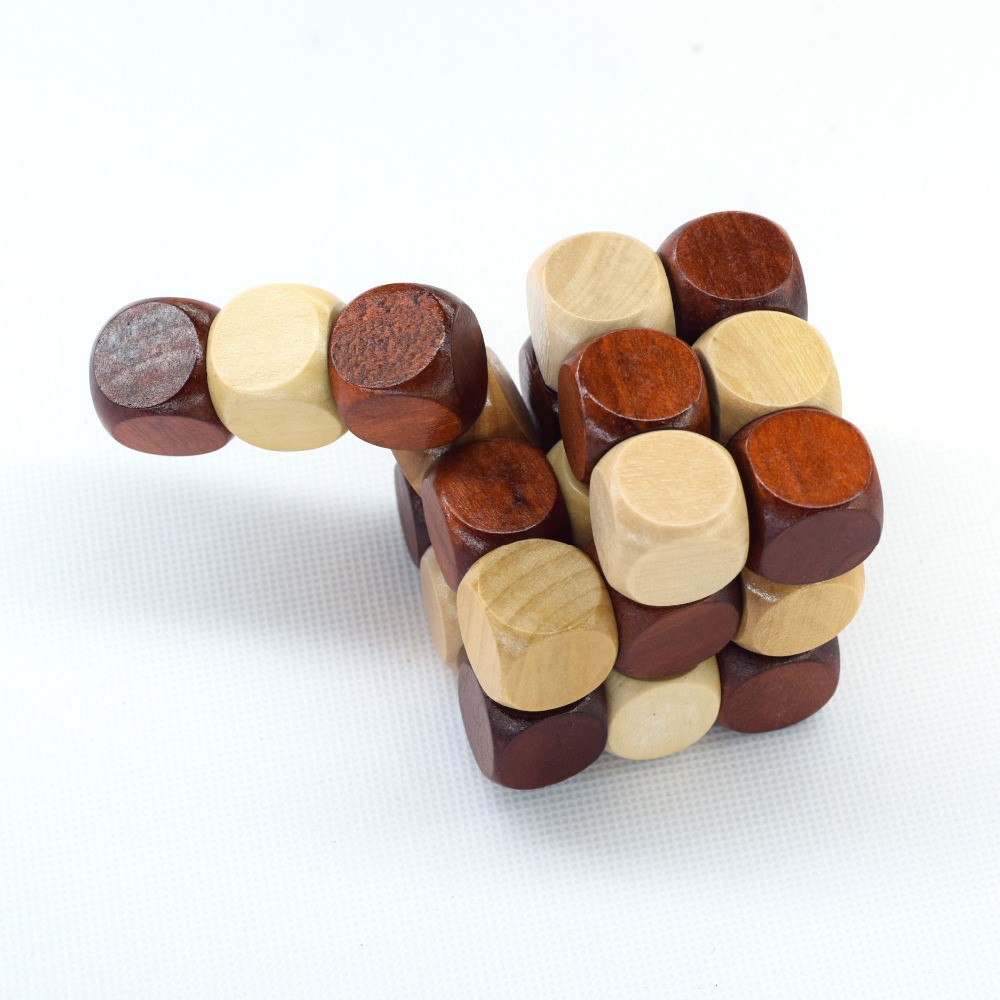 3D Wooden Puzzle Toy Magic Cube Delicate Kongming Luban Lock Puzzle Toy-4