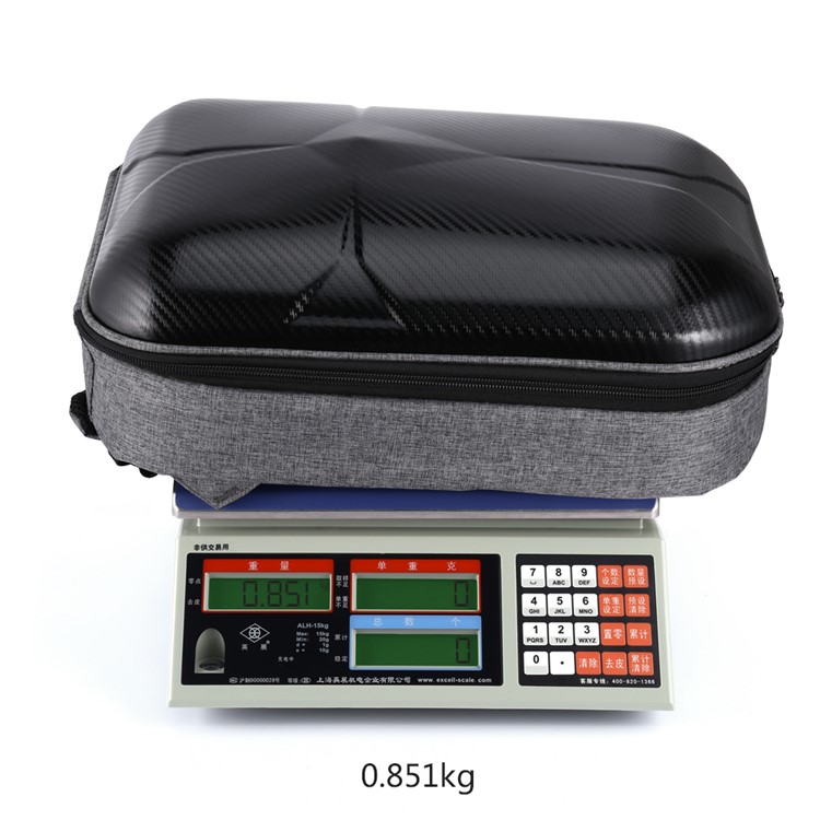For DJI Mavic Pro MINI Hard Polished PC Shell Carrying Backpack Bag Case Waterproof Anti-Shock Box Bag EVA Interior - Black-4