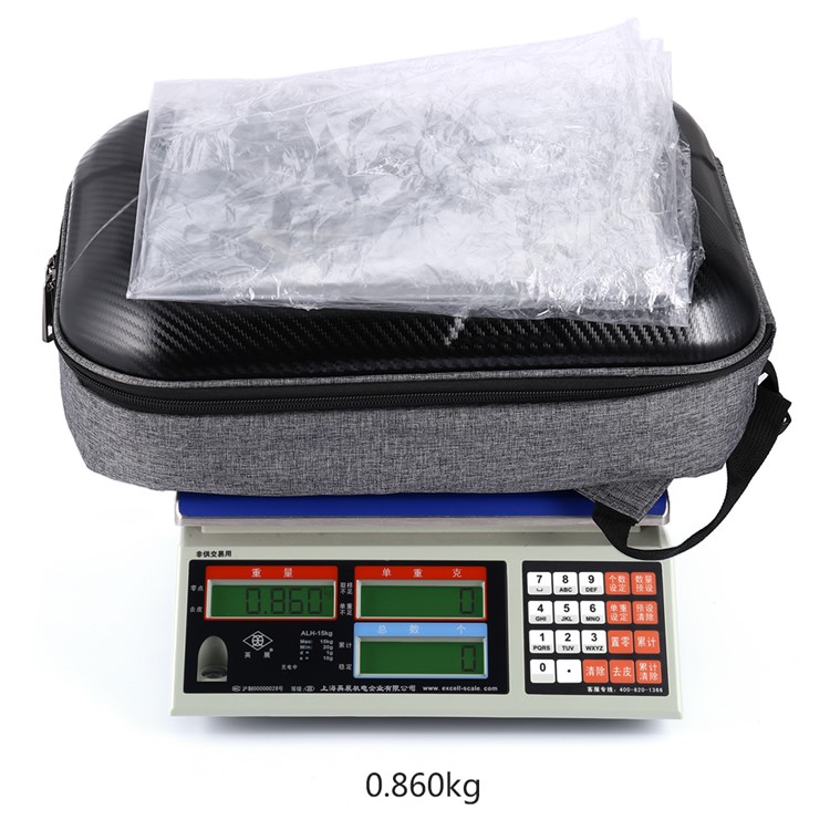 For DJI Mavic Pro MINI Hard Polished PC Shell Carrying Backpack Bag Case Waterproof Anti-Shock Box Bag EVA Interior - Black-5