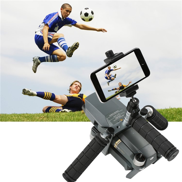 Cinema Tray Metal Dual Handheld Gimbal Camera Stabilizer Bracket Kit for DJI Mavic Pro - Grey-1