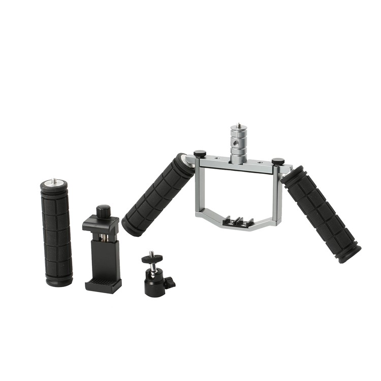 Cinema Tray Metal Dual Handheld Gimbal Camera Stabilizer Bracket Kit for DJI Mavic Pro - Grey-30