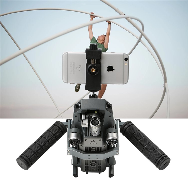 Cinema Tray Metal Dual Handheld Gimbal Camera Stabilizer Bracket Kit for DJI Mavic Pro - Grey-4