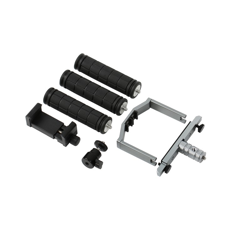 Cinema Tray Metal Dual Handheld Gimbal Camera Stabilizer Bracket Kit for DJI Mavic Pro - Grey-5