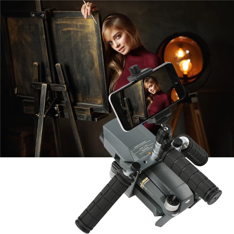 Cinema Tray Metal Dual Handheld Gimbal Camera Stabilizer Bracket Kit for DJI Mavic Pro - Grey-7