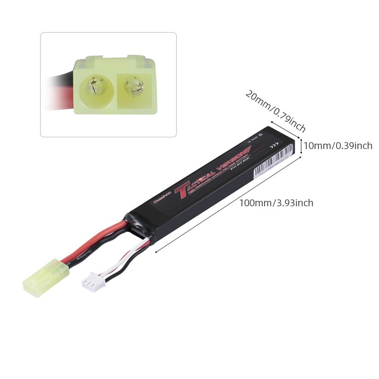 7.4V 1000mAh Lipo Battery BOSLI-PO Tactical Version-9