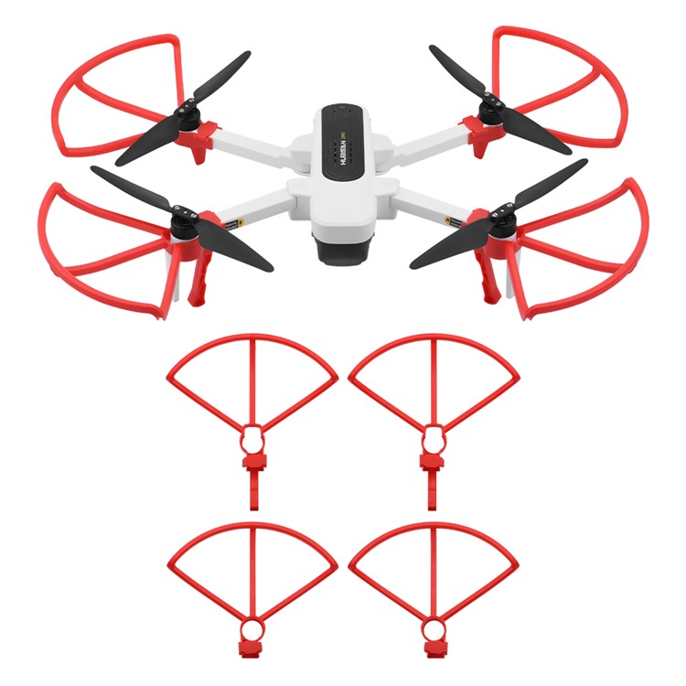 Patas Del Tren De 4pcs / Set Protector De Hélice + Aterrizaje Extensión Para HUBSAN Zino H117S - Rojo-1