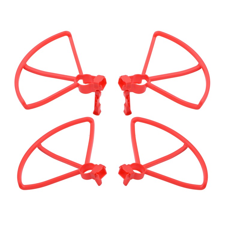 4PCS/Set Propeller Guard Protector + Extension Landing Gear Legs for Hubsan Zino H117S - Red-2