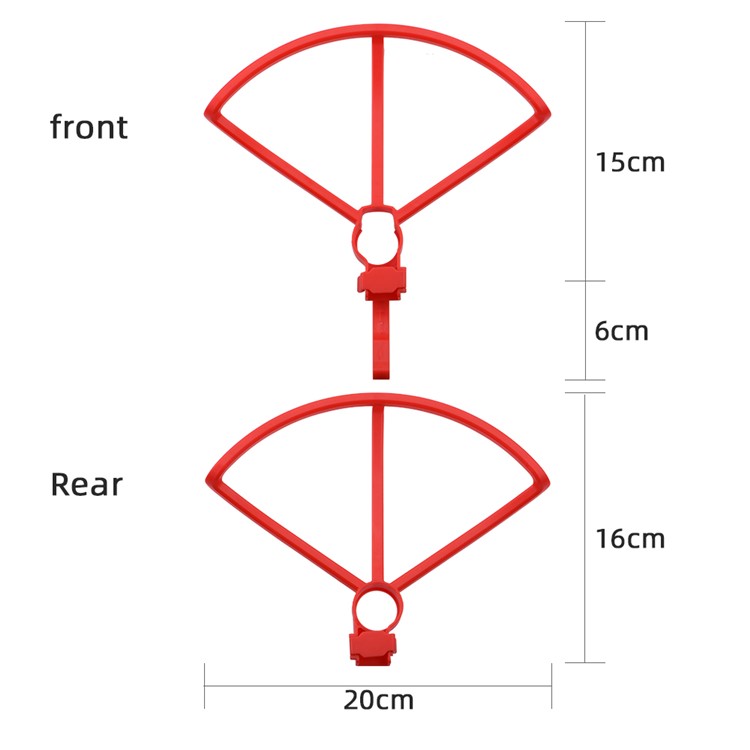 Patas Del Tren De 4pcs / Set Protector De Hélice + Aterrizaje Extensión Para HUBSAN Zino H117S - Rojo-3