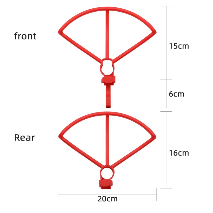 4PCS/Set Propeller Guard Protector + Extension Landing Gear Legs for Hubsan Zino H117S - Red-3