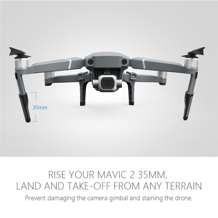 PGYTECH Landing Gear Extensions for DJI Mavic 2 Drone Leg Support Protector Extension Replacement Accessories-4