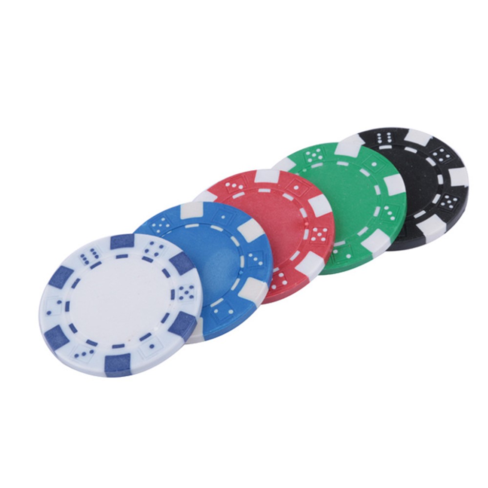 10Pcs 11.5G Poker Chips No Face Value for Blackjack Casino Games, Random Color-2