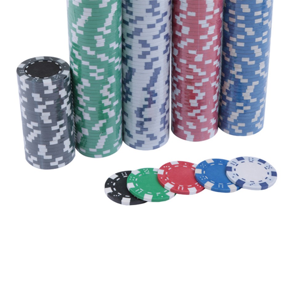 10Pcs 11.5G Poker Chips No Face Value for Blackjack Casino Games, Random Color-5