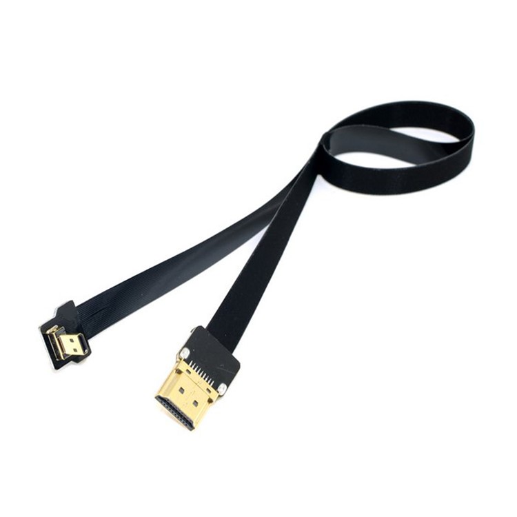 90 Degree Down Angled FPV Micro HDMI Male to HDMI Male FPC Flat Cable for Multicopter Aerial Photography-7