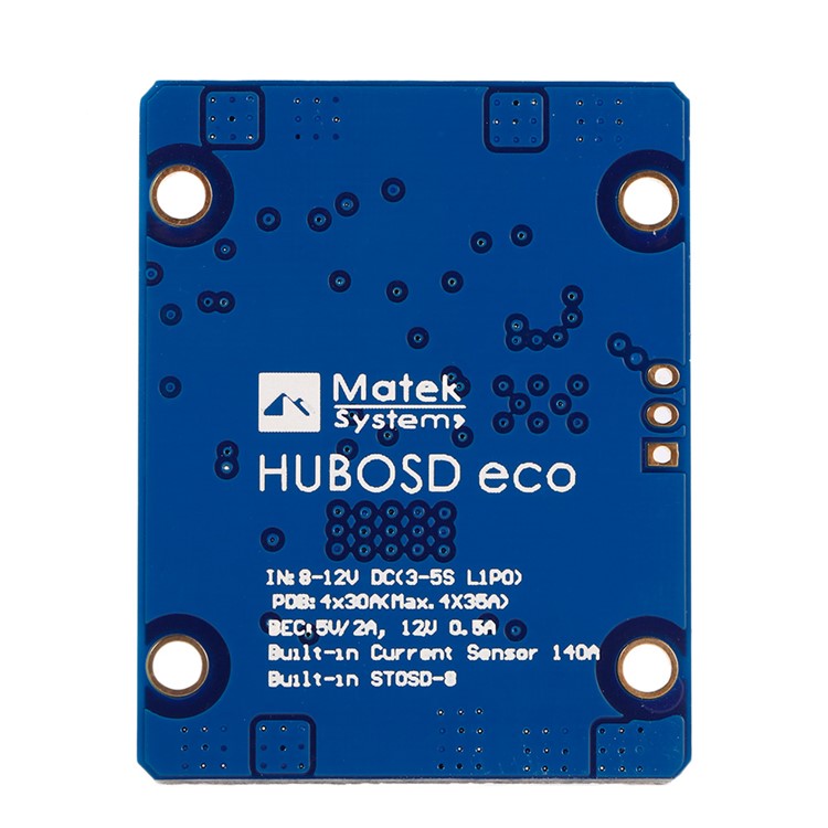 OCDAY Matek Systems HUBOSD eco H-Type PDB with Integrated OSD, Current Sensor and Dual BEC-2