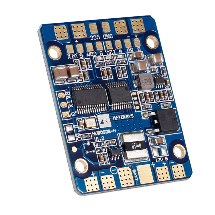 OCDAY Matek Systems HUBOSD eco H-Type PDB with Integrated OSD, Current Sensor and Dual BEC-3