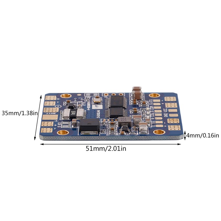 OCDAY Matek Systems HUBOSD eco H-Type PDB with Integrated OSD, Current Sensor and Dual BEC-8