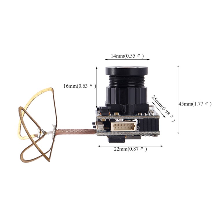 Mini Four-axis 5.8G 40CH 25/200MW Indoor Image Transmission with Camera-13