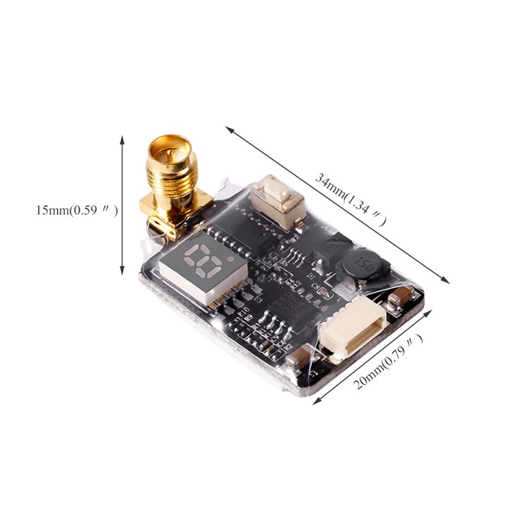 OCDAY 25-600mW 5.8G 48CH 2S-6S Video Audio Transmitter SMA Bent Connector-12