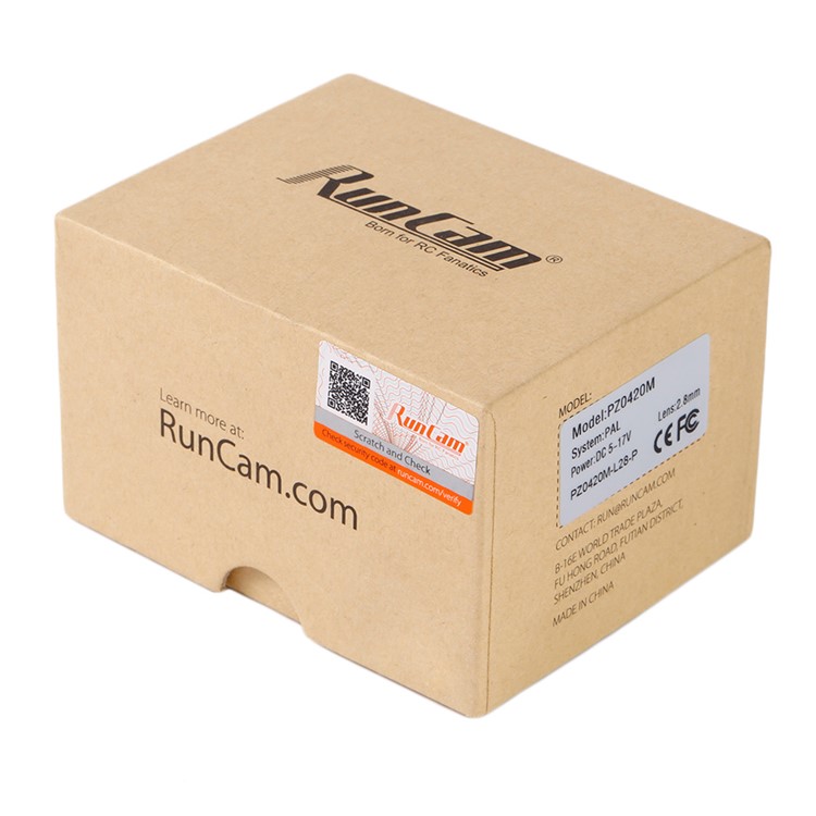 RUNCAM PZ0420M-L28 600TVL Wide Voltage IR Sensitive DC 5-17V Mini FPV Camera 2.8mm Lens - PAL-14
