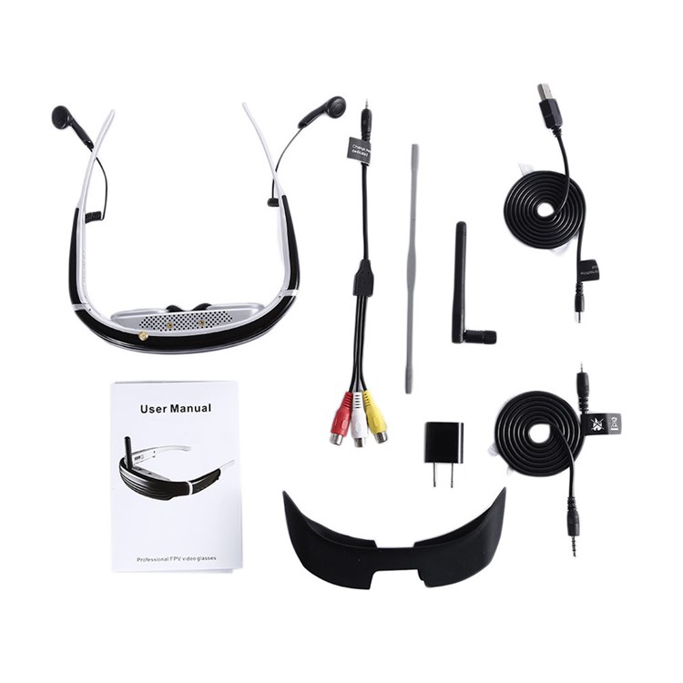 68'' FPV Goggles 3D Video Glasses 5.8G 40CH Receiver for 250/F210 Racing Drone-4