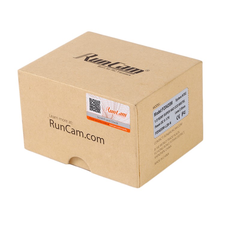 RUNCAM PZ0420M-L28 2.8MM 864.3M 600TVL DC 5-17V Wide Voltage IR Sensitive Mini FPV Camera - NTSC-16
