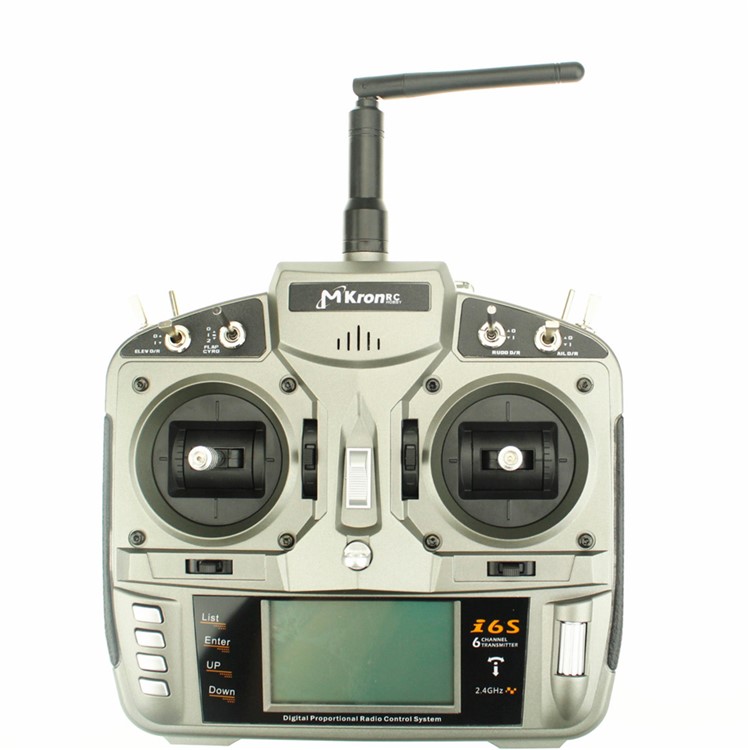Mkron I6S Universal 2.4GHz Digital Spread Modulation 6CH Transmitter - Silver / Grey-1