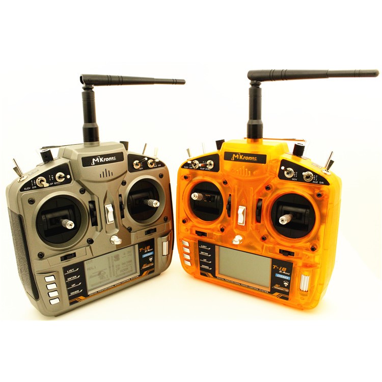 MKRON T-i8 2.4GHz 8CH DSMX Digital Spread Modulation X Compatible Transmitter 3-Pos Switch - Silver-14